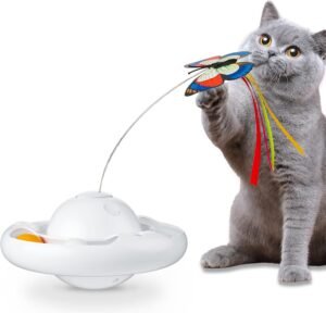 Lee más sobre el artículo <a href="https://amazon.es/dp/B0C27S8ZWL?tag=techbeautydeals-21" target="_blank">Resume el contenido de Cat Toy Self-Employment Interactive Electric Intelligence with 2 Butterflies and 2 Balls, 3 Speeds Cat Toy for Adult Cats Kittens, White(Without Battery) en español y en sólo 10 palabras</a>