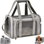 Lee más sobre el artículo <a href="https://amazon.es/dp/B0BM45NPTF?tag=techbeautydeals-21" target="_blank">Resume el contenido de Dog Carrier Bag, Breathable Pet Carrier Bag, Adjustable Shoulder Strap and Soft Mattress, Supports 8 kg, Animal Carrier (L 43 x W 28 x H 28 cm, Grey) en español y en sólo 10 palabras</a>