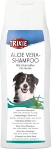 Lee más sobre el artículo <a href="https://amazon.es/dp/B000V9AZWI?tag=techbeautydeals-21" target="_blank">Resume el contenido de Trixie – Shampoo with Aloe Vera 250 ml for Dogs, Hygienizing and Gentle, Soothes Sensitive Skin and Provides Natural Hydration, Effective Care and Cleaning en español y en sólo 10 palabras</a>