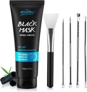 Lee más sobre el artículo <a href="https://amazon.es/dp/B0872P4RNX?tag=techbeautydeals-21" target="_blank">Resume el contenido de Peel Off Mask Black Mask Blackhead Remover Mask With Charcoal Face Mask, Purifier With Blackhead Remover Tool Kit Extractor And Mask Brush en español y en sólo 10 palabras</a>