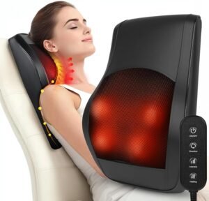 Lee más sobre el artículo <a href="https://amazon.es/dp/B0F2TCXSKM?tag=techbeautydeals-21" target="_blank">Resume el contenido de Lumbar Massager with Heat and Vibration, Back Massager with 3 Levels of Heat and Intensity, Ideal for Home, Office and Car, Neck Massager and Back for Relief Directed 38 x 34 cm en español y en sólo 10 palabras</a>