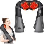 Lee más sobre el artículo <a href="https://amazon.es/dp/B08NX6K3X8?tag=techbeautydeals-21" target="_blank">Resume el contenido de Shiatsu Massager 16 Built-in Massage Heads Shoulder Massager Neck 3 Speed Levels Adjustable Direction Relaxation with Heat in Office Home en español y en sólo 10 palabras</a>