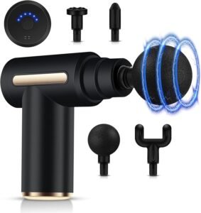 Lee más sobre el artículo <a href="https://amazon.es/dp/B0DDZDQJY3?tag=techbeautydeals-21" target="_blank">Resume el contenido de Professional Muscle Massage Gun – 6 Speeds and 4 Interchangeable Heads | Portable Electric Massager for Fast Muscle Pain Relief, Efficient Recovery for Athletes en español y en sólo 10 palabras</a>