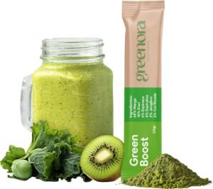 Lee más sobre el artículo <a href="https://amazon.es/dp/B0DPN31BBY?tag=techbeautydeals-21" target="_blank">Resume el contenido de GREENORA Green Boost 10 Count Freeze-Dried Fruit Sticks Mango Kiwi Spinach Spirulina, Ginger & Kale Powder, Ideal for Smoothies, Bowls and Recipes, Sugar Free, 10 Count en español y en sólo 10 palabras</a>