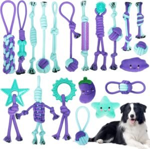 Lee más sobre el artículo <a href="https://amazon.es/dp/B0BVKNYP8L?tag=techbeautydeals-21" target="_blank">Resume el contenido de Interactive Dog Chew Toy for Small/Medium/Large Dogs, 20pcs, Durable Cotton Rope Chew Toy for Puppies en español y en sólo 10 palabras</a>
