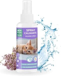 Lee más sobre el artículo <a href="https://amazon.es/dp/B09NRQ7XJJ?tag=techbeautydeals-21" target="_blank">Resume el contenido de MENFORSAN Calming Spray for Cats | with Natural Valerian | Soothes and Reduces Stress | Immediate Effect | 60 ml en español y en sólo 10 palabras</a>