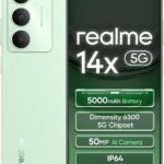 Lee más sobre el artículo <a href="https://amazon.es/dp/B0FNK6VQ9W?tag=techbeautydeals-21" target="_blank">Resume el contenido de realme 14x 5G 8+256GB Smartphone, Peridot Green, 6.67 Inch Display, 120Hz Cooler, 5000mAh Battery, 50MP AI Camera, MediaTek Dimensity 6300, ArmorShell Protection, IP64 en español y en sólo 10 palabras</a>