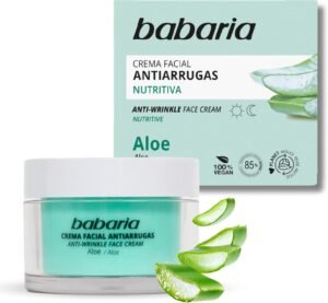 Lee más sobre el artículo <a href="https://amazon.es/dp/B001L98ST4?tag=techbeautydeals-21" target="_blank">Resume el contenido de Babaria – Women’s Aloe Vera Anti-Wrinkle Cream | Nourishing Face Cream | Anti-Aging Cream | Vitamin C and E Cream | 50 ml en español y en sólo 10 palabras</a>