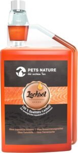Lee más sobre el artículo <a href="https://amazon.es/dp/B089P6RQCG?tag=techbeautydeals-21" target="_blank">Resume el contenido de Salmon Oil for Dogs and Cats – 1 Litre of Premium Pure Fish Oil with Omega 3 & 6 for Your Dog, Cat and Horse – 1000ml en español y en sólo 10 palabras</a>