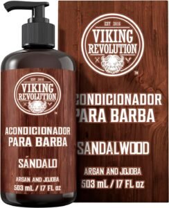 Lee más sobre el artículo <a href="https://amazon.es/dp/B07YLYF4DW?tag=techbeautydeals-21" target="_blank">Resume el contenido de Viking Revolution Beard Conditioner with Argan and Jojoba Oils 500 ml – Softens and Strengthens – Sandalwood Aroma – Beard Conditioner Man with Beard Oil en español y en sólo 10 palabras</a>