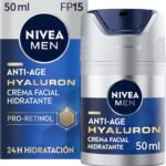 Lee más sobre el artículo <a href="https://amazon.es/dp/B00XAFF386?tag=techbeautydeals-21" target="_blank">Resume el contenido de NIVEA MEN Hyaluron Anti-Aging Moisturizer FP15 (1 x 50 ml), Advanced Facial Care for Men, Anti-Aging Moisturizer for Firming Mature Skin en español y en sólo 10 palabras</a>