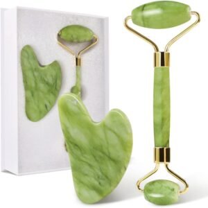 Lee más sobre el artículo <a href="https://amazon.es/dp/B0BT93F2P9?tag=techbeautydeals-21" target="_blank">Resume el contenido de GUGUG Gua Sha and Roller, Guasha for Facial Massage, Jade Roller Facial Massage for Women, Relaxing Neck and Body Muscles en español y en sólo 10 palabras</a>