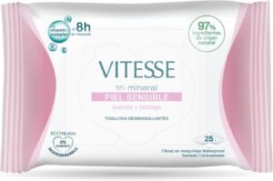 Lee más sobre el artículo <a href="https://amazon.es/dp/B0BVMVPZ6G?tag=techbeautydeals-21" target="_blank">Resume el contenido de Vitesse Tri-mineral Sensitive Skin Makeup Remover Wipes 25 U Unisex en español y en sólo 10 palabras</a>