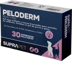 Lee más sobre el artículo <a href="https://amazon.es/dp/B089NWL2RT?tag=techbeautydeals-21" target="_blank">Resume el contenido de Suprapet, Peloderm for Dogs and Cats 30 Tablets Based on Biotin, Zinc, B Vitamins, Methionine and Cystine for Hair Wellness and Shine | Complementary Feed en español y en sólo 10 palabras</a>