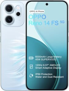 Lee más sobre el artículo <a href="https://amazon.es/dp/B0FNN5NP33?tag=techbeautydeals-21" target="_blank">Resume el contenido de OPPO Reno14 FS 5G 12+512GB Mobile Phone, IA Android Smartphone, 6.57″ AMOLED 120Hz Display, 50+8+2MP AI Camera, 6000mAh Battery, SUPERVOOC 45W, Snapdragon 6 Gen 1, IP69, 4K Video, NFC, Blue en español y en sólo 10 palabras</a>
