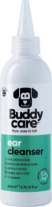 Lee más sobre el artículo <a href="https://amazon.es/dp/B0C4VB9JXQ?tag=techbeautydeals-21" target="_blank">Resume el contenido de Buddycare Dog Ear Cleaner | Soothing Ear Cleaning Solution for Dogs | Naturally Sourced Ingredients with Aloe Vera 200ml (Pack of 1) en español y en sólo 10 palabras</a>