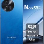 Lee más sobre el artículo <a href="https://amazon.es/dp/B0F1T96MPB?tag=techbeautydeals-21" target="_blank">Resume el contenido de DOOGEE Note59 Smartphone 5G Android 15, 32GB RAM + 128GB ROM, 6250mAh Battery, 6.75 Inch HD+ 120Hz Display, AI Camera 16MP, Octa-Core, Dual SIM, NFC, Mobile Libres, 2025, Blue en español y en sólo 10 palabras</a>