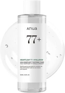 Lee más sobre el artículo <a href="https://amazon.es/dp/B08CMS8P67?tag=techbeautydeals-21" target="_blank">Resume el contenido de Anua Heartleaf 77% Soothing Toner I pH 5.5 Skin Trouble Care, Calming Skin, Refreshing, Hydrating, Purifying, Cruelty Free, Vegan for Sensitive, Combination (250 ml / 8.45 fl.oz.) en español y en sólo 10 palabras</a>