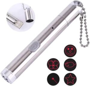 Lee más sobre el artículo <a href="https://amazon.es/dp/B0D7WCDT46?tag=techbeautydeals-21" target="_blank">Resume el contenido de Rechargeable LED Flashlight for Cats – Interactive Toy with LED Light with Different Shapes – Exercise and Fun for Pets en español y en sólo 10 palabras</a>