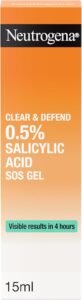 Lee más sobre el artículo <a href="https://amazon.es/dp/B07WDSDCP2?tag=techbeautydeals-21" target="_blank">Resume el contenido de Neutrogena Clear & Defend SOS Gel with 0.5% Salicylic Acid, 15ml en español y en sólo 10 palabras</a>