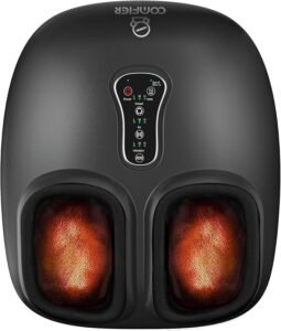 Lee más sobre el artículo <a href="https://amazon.es/dp/B0BYYYJFM5?tag=techbeautydeals-21" target="_blank">Resume el contenido de Comfier Shiatsu Electric Foot Massager with Heat, Vibration, Rollers and Air Compression, Shiatsu Foot Massage for Plantar Fasciitis and Pain Relief, Gifts for Mom, Dad en español y en sólo 10 palabras</a>