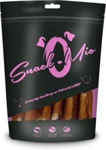 Lee más sobre el artículo <a href="https://amazon.es/dp/B08Y8TDVTF?tag=techbeautydeals-21" target="_blank">Resume el contenido de SnackOMio – Premium Dog Snack – Crunchy Chewable Bar with Chicken Breast Fillet, Grain Free, 1 Pack (1 x 70g) en español y en sólo 10 palabras</a>