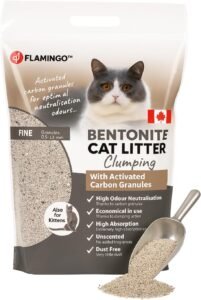 Lee más sobre el artículo <a href="https://amazon.es/dp/B0C6XZK4V7?tag=techbeautydeals-21" target="_blank">Resume el contenido de Flamingo Cat Litter – Clumping Litter – Extra Fine Grain – 12 L (12 kg) for 10 Weeks – Origin Canada – Natural and Unscented – Ideal for 1 or Multiple Cats en español y en sólo 10 palabras</a>
