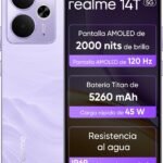Lee más sobre el artículo <a href="https://amazon.es/dp/B0F1DBHMLD?tag=techbeautydeals-21" target="_blank">Resume el contenido de realme 14T 5G 8GB+256GB Smartphone, Dimensity 6300 Processor, 6.67″ 120Hz AMOLED eSports Display, 5260mAh Battery, IP69 Waterproof, NEXT Ai, Fulmineo Violet (No Adapter) en español y en sólo 10 palabras</a>