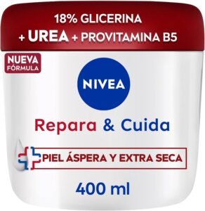 Lee más sobre el artículo <a href="https://amazon.es/dp/B0D82C31TQ?tag=techbeautydeals-21" target="_blank">Resume el contenido de NIVEA Repair & Care Body Moisturizer, Face & Hand Cream (1 x 400 ml) Moisturizer with Glycerin & Urea – 72h Hydration for Extra Dry & Rough Skin en español y en sólo 10 palabras</a>