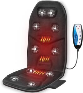 Lee más sobre el artículo <a href="https://amazon.es/dp/B08JGF7X24?tag=techbeautydeals-21" target="_blank">Resume el contenido de COMFIER Electric Back Massage Seat with 10 Vibrant Motors, 2 Therapies Thermal Pad with Auto Shut-Off, Heated Massage Pad for Back Pain Relief en español y en sólo 10 palabras</a>