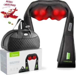 Lee más sobre el artículo <a href="https://amazon.es/dp/B0CF21MFF1?tag=techbeautydeals-21" target="_blank">Resume el contenido de cotsoco Cordless Neck Shoulder Massager Shiatsu Massage Device with Heat Portable Neck Back Pain Relief Electric Massage for Women Men Brown en español y en sólo 10 palabras</a>