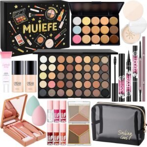 Lee más sobre el artículo <a href="https://amazon.es/dp/B0F3HG79ZQ?tag=techbeautydeals-21" target="_blank">Resume el contenido de Women’s Makeup Set, Complete Professional Make-up Kit, Teenager Make-up Gift Case with Palette Eyeshadow Palette Runners Contour Background Mascara Lip Gloss Line Eyes en español y en sólo 10 palabras</a>