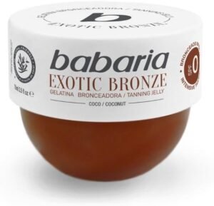 Lee más sobre el artículo <a href="https://amazon.es/dp/B0BWFSRV17?tag=techbeautydeals-21" target="_blank">Resume el contenido de Babaria Exotic Bronze Coconut Tanning Jelly SPF0 75 ml – Travel Format – Bronzer Accelerator – Intense Tan and Golden with Coconut Oil – Water Resistant en español y en sólo 10 palabras</a>