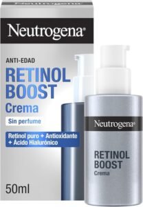 Lee más sobre el artículo <a href="https://amazon.es/dp/B0BVBWB2KZ?tag=techbeautydeals-21" target="_blank">Resume el contenido de Neutrogena Retinol Boost Anti-Aging Cream (50ml), Facial Treatment with Pure Retinol and Hyaluronic Acid, Anti-Wrinkle Cream Fights Signs of Aging, Unscented en español y en sólo 10 palabras</a>