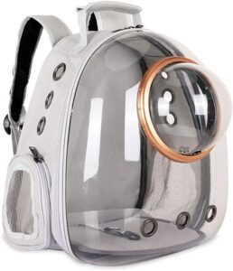 Lee más sobre el artículo <a href="https://amazon.es/dp/B08KZJ1CKX?tag=techbeautydeals-21" target="_blank">Resume el contenido de Pet Space Capsule Backpack, Small and Medium Cat Carrier, Transparent, Breathable, Heat-Proof, Pet Carrier for Travel, Hiking, Walking, Camping en español y en sólo 10 palabras</a>