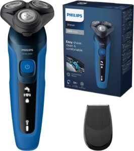 Lee más sobre el artículo <a href="https://amazon.es/dp/B095H9X4K3?tag=techbeautydeals-21" target="_blank">Resume el contenido de Philips 5000 Series Men’s Electric Shaver, Beard Shaver with Trimmer, 27 Blades, 360° Flexible Head, 50 min Use, Dry and Wet, Rechargeable, Case, S5466/18, Blue Black en español y en sólo 10 palabras</a>