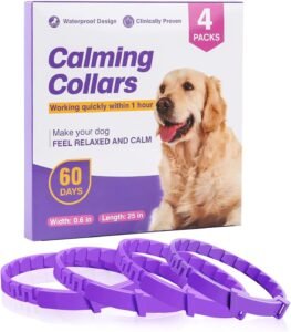 Lee más sobre el artículo <a href="https://amazon.es/dp/B0C1SF5LMN?tag=techbeautydeals-21" target="_blank">Resume el contenido de 4 Pieces Calming Collar for Dogs Pheromones to 60 Days Long Lasting Anti-Stress Adjustable Medium and Large Puppies Relieve Dog Anxiety 100% Natural Dog Collar en español y en sólo 10 palabras</a>