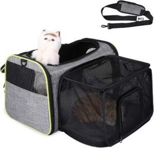 Lee más sobre el artículo <a href="https://amazon.es/dp/B08CBZYLFX?tag=techbeautydeals-21" target="_blank">Resume el contenido de Transport Box Cat Transport Box for Dogs, Folding Dog and Cat in the Car or on the Plane, Grey en español y en sólo 10 palabras</a>
