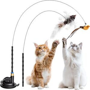 Lee más sobre el artículo <a href="https://amazon.es/dp/B0D1VHCNGV?tag=techbeautydeals-21" target="_blank">Resume el contenido de Set of 5 Interactive Cat Toys, Cat Toys, Interactive Feather Toy for Cats with Bird, Interactive Feather Toy for Indoor Kittens with Suction Cup en español y en sólo 10 palabras</a>