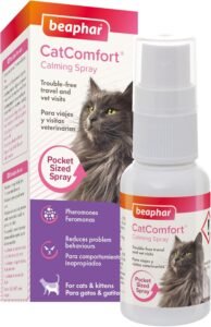 Lee más sobre el artículo <a href="https://amazon.es/dp/B07H44DKW8?tag=techbeautydeals-21" target="_blank">Resume el contenido de Beaphar – CatComfort – Pheromone Based Calming Spray for Cats – Reduces Stress and Unwanted Behaviors Without Drowsiness – Ideal for Travel and Vet Visits, 30ml en español y en sólo 10 palabras</a>