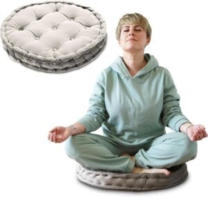 Lee más sobre el artículo <a href="https://amazon.es/dp/B0D5YK6M79?tag=techbeautydeals-21" target="_blank">Resume el contenido de Amazinggirl Yoga Meditation Cushion, Floor Cushion, 58 cm, Yoga Cushion, Round Large Floor Cushion, Floor Seat Pouf, Meditation Accessory, Weather Resistant, For en español y en sólo 10 palabras</a>