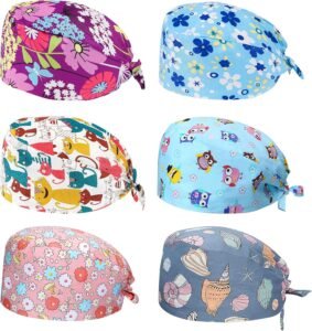Lee más sobre el artículo <a href="https://amazon.es/dp/B09V138848?tag=techbeautydeals-21" target="_blank">Resume el contenido de 6 Pieces Working Hat Cotton Adjustable Beauty Unisex Turban with Sweat Band, Operating Room for Men and Women (B) en español y en sólo 10 palabras</a>