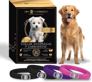 Lee más sobre el artículo <a href="https://amazon.es/dp/B0DRGHKG7C?tag=techbeautydeals-21" target="_blank">Resume el contenido de Pack of 4 Anti-Parasitic Collars for Dogs, 24 Months Protection Against Fleas, Ticks and Mosquitoes – 100% Natural, Waterproof, Adjustable, for All Sizes. en español y en sólo 10 palabras</a>