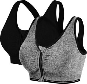 Lee más sobre el artículo <a href="https://amazon.es/dp/B08Q7HCFVH?tag=techbeautydeals-21" target="_blank">Resume el contenido de 2 Pack Women’s Sports Bra, Racerback Front Zip Front Closure without Underwire Medium Impact Sport Bra with Padded | Racerback Impacto Medio, para Correr Gimnasio o Post Operatorio en español y en sólo 10 palabras</a>