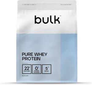 Lee más sobre el artículo <a href="https://amazon.es/dp/B00HF630Z4?tag=techbeautydeals-21" target="_blank">Resume el contenido de Bulk Pure Whey Protein Powder, Chocolate, 22g Protein and 5g BCAA Per Serving, Whey Shake Concentrate, Low Sugar, Promotes Muscle Growth and Recovery, 1kg en español y en sólo 10 palabras</a>
