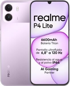 Lee más sobre el artículo <a href="https://amazon.es/dp/B0GY4DVDWM?tag=techbeautydeals-21" target="_blank">Resume el contenido de realme P4 Lite 4G Smartphone, 4GB+256GB, HD LCD Screen 120Hz 6.8″, Titan Battery 6600mAh, Charging 15W, Reverse Charge 6W, IP64 Anti-Dust and Waterproof, Next AI System, Purple Pulse (No Charger) en español y en sólo 10 palabras</a>