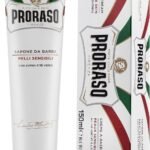 Lee más sobre el artículo <a href="https://amazon.es/dp/B00TKOK5KC?tag=techbeautydeals-21" target="_blank">Resume el contenido de Proraso Sensitive Skin Shaving Cream, Oatmeal and Green Tea, 150 ml Tube | Soothing Effect, Hot Saponification, Maturation 10-15 Days, Dermatologically Tested, Made in Italy en español y en sólo 10 palabras</a>