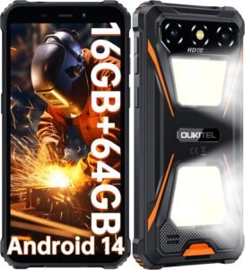 Lee más sobre el artículo <a href="https://amazon.es/dp/B0FDQBRWDY?tag=techbeautydeals-21" target="_blank">Resume el contenido de G5 Rugged Mobile Phone, 6.0 Inch HD Unbreakable Mobile with Double Camping Light, 16GB+64GB (1TB TF), 6300mAh Battery Mobile Android 14, Camera 13MP+5MP, Face ID, Dual 4G SIM/GPS/BT5.0, Orange en español y en sólo 10 palabras</a>