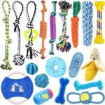Lee más sobre el artículo <a href="https://amazon.es/dp/B09Q11PFLP?tag=techbeautydeals-21" target="_blank">Resume el contenido de Dog Toys, 19 Pieces, Dog Rope Toy, Natural Cotton Ball Rope for Chewing Puppy Teeth, Medium and Small Interactive Toys en español y en sólo 10 palabras</a>